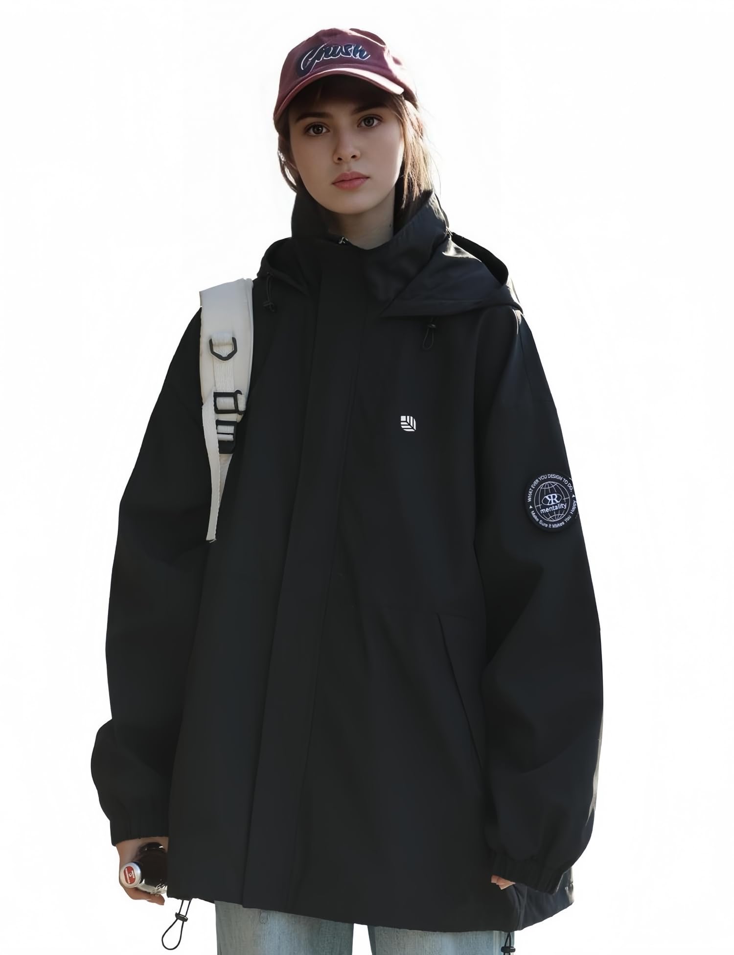 Venzina Women’s Softshell Jacket for Hiking and Commute with Waterproof Windproof Design | Black