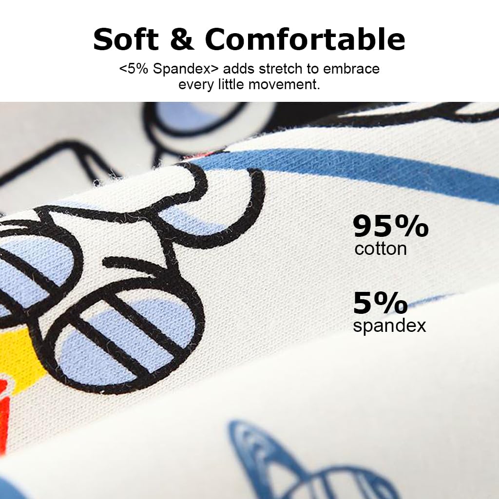 PALAY Boys Underwear 4 Pack with Elastic Waistband and Soft Cotton for Kids 3–12 Years