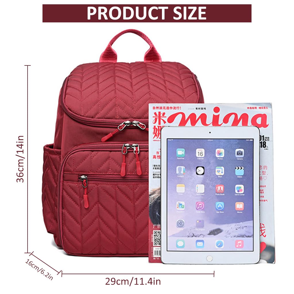 SNOWIE SOFT Motherly Diaper Bag Backpack for Travel with 26×16×36 cm Capacity and Stroller Buckles