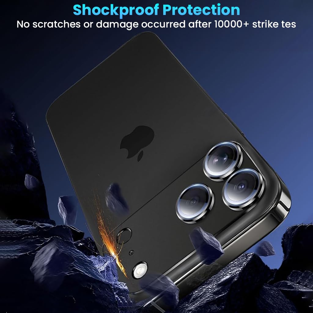 ZORBES Camera Lens Cover for iPhone 17 Pro with 2Pcs Titanium Alloy Shockproof Guard