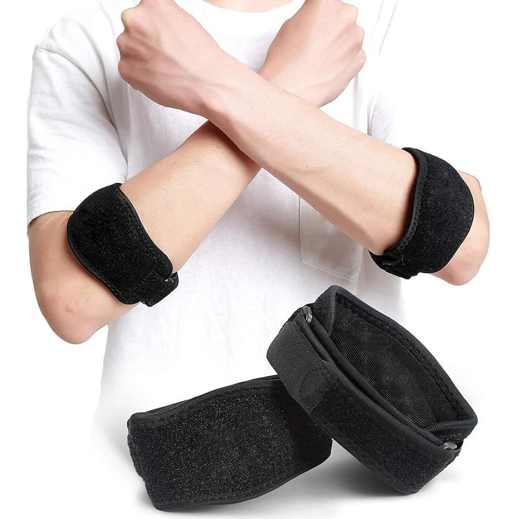 Proberos® Elbow Support for Gym, Tennis Elbow Support, For Pain Relief, Adjustable with Compression Pad, Tendonitis Support Strap Elbow Wraps For Badminton Cricket & Sports Elbow Sleeves