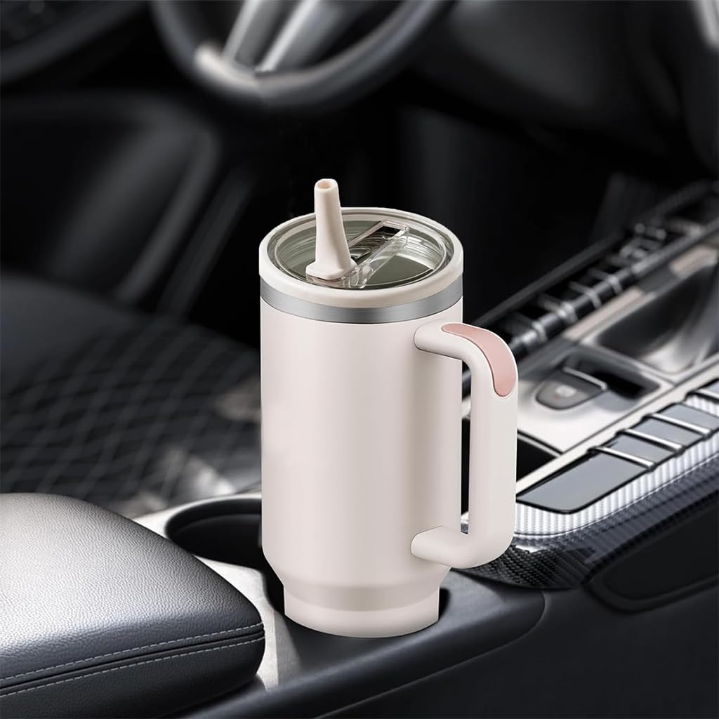 HASTHIP Drinking Straw Lids for 40Oz Tumbler featuring 9.9cm Fit and Folding Nozzle | Transparent Design