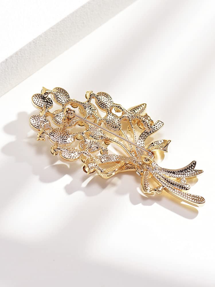 SANNIDHI Brooch Set for Women featuring Alloy and Diamond Design | 2PCS Fashion Accessory