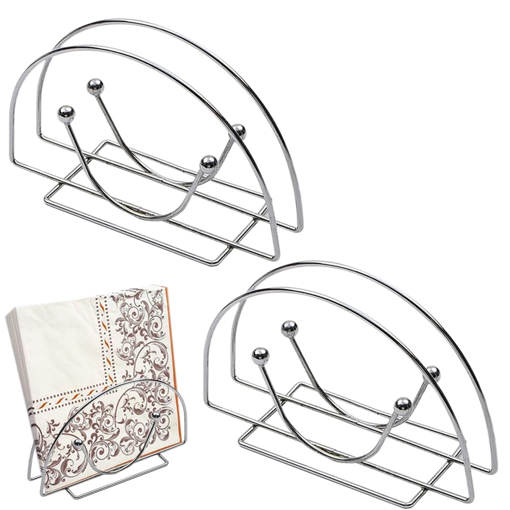 Supvox Napkin Holder for Dining Table with 14x5.3x8.3cm Wrought Iron Build | Home & Office Organizer