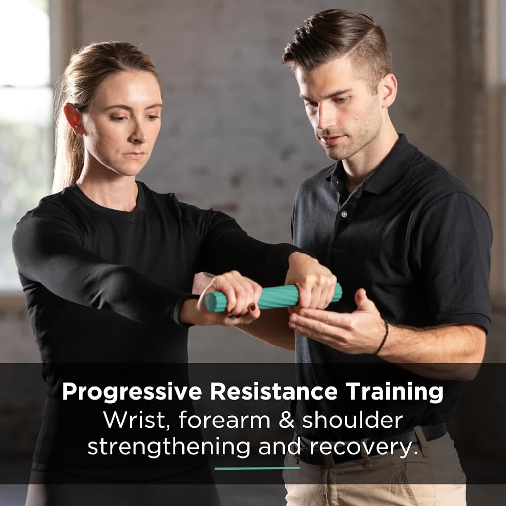 Proberos® 15 Lbs Resistance FlexBar 12.4 Inch Twist Bar Hand and Forearm Strengthener TPR Grip Therapy Trainer for Tendonitis Pain Relief, Grip Strength Improvement, and Rehabilitation