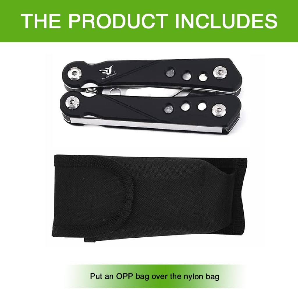 HASTHIP Gardening Scissors for Trimming and Grafting with 5 Built in Mini Tools | Stainless Steel Spring Loaded Folding Pruner