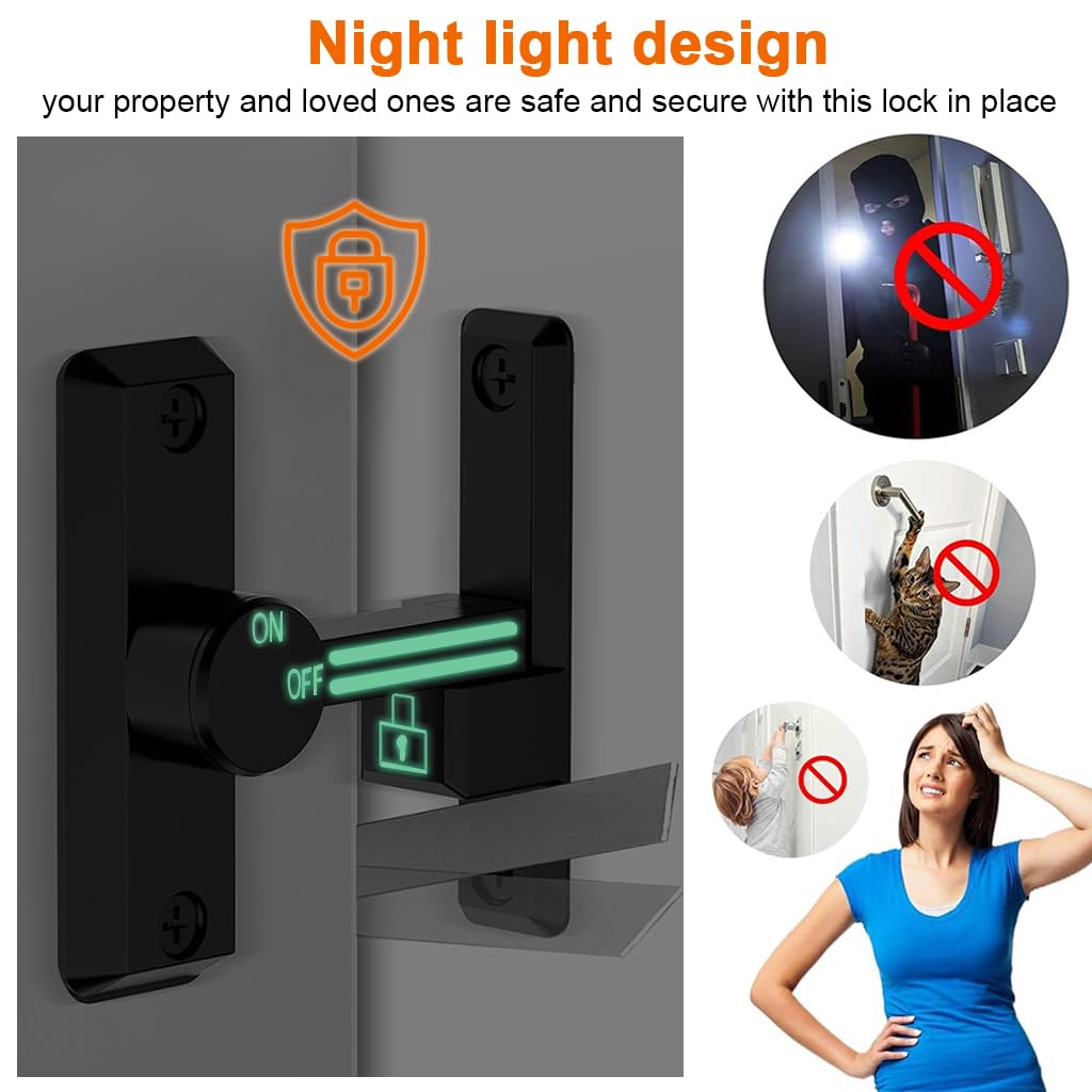HASTHIP Door Latch for Gate Door Closet and Cabinet with 90 Degree Design | Zinc Alloy Security Lock