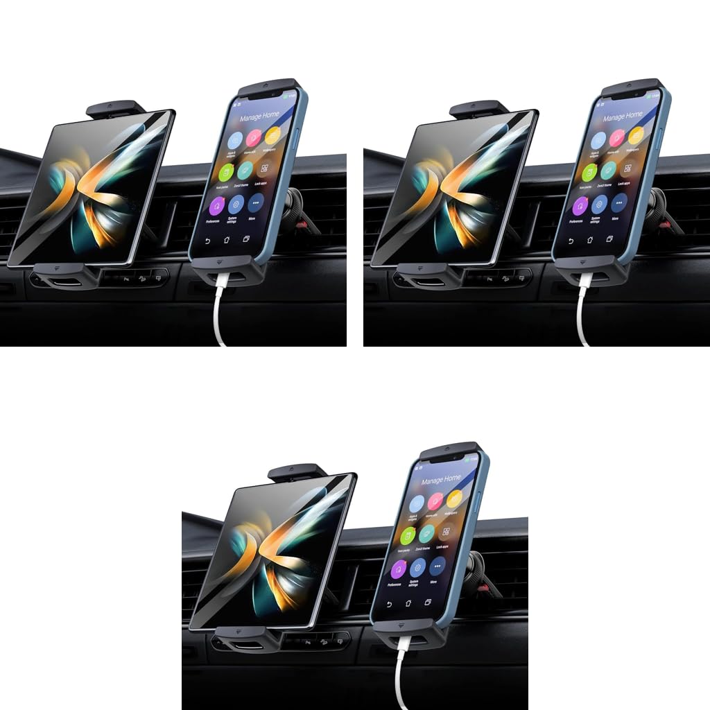 STHIRA Tablet Holder for Car with 360 Rotatable Mount for 6–15 in Devices | 3 pcs Set