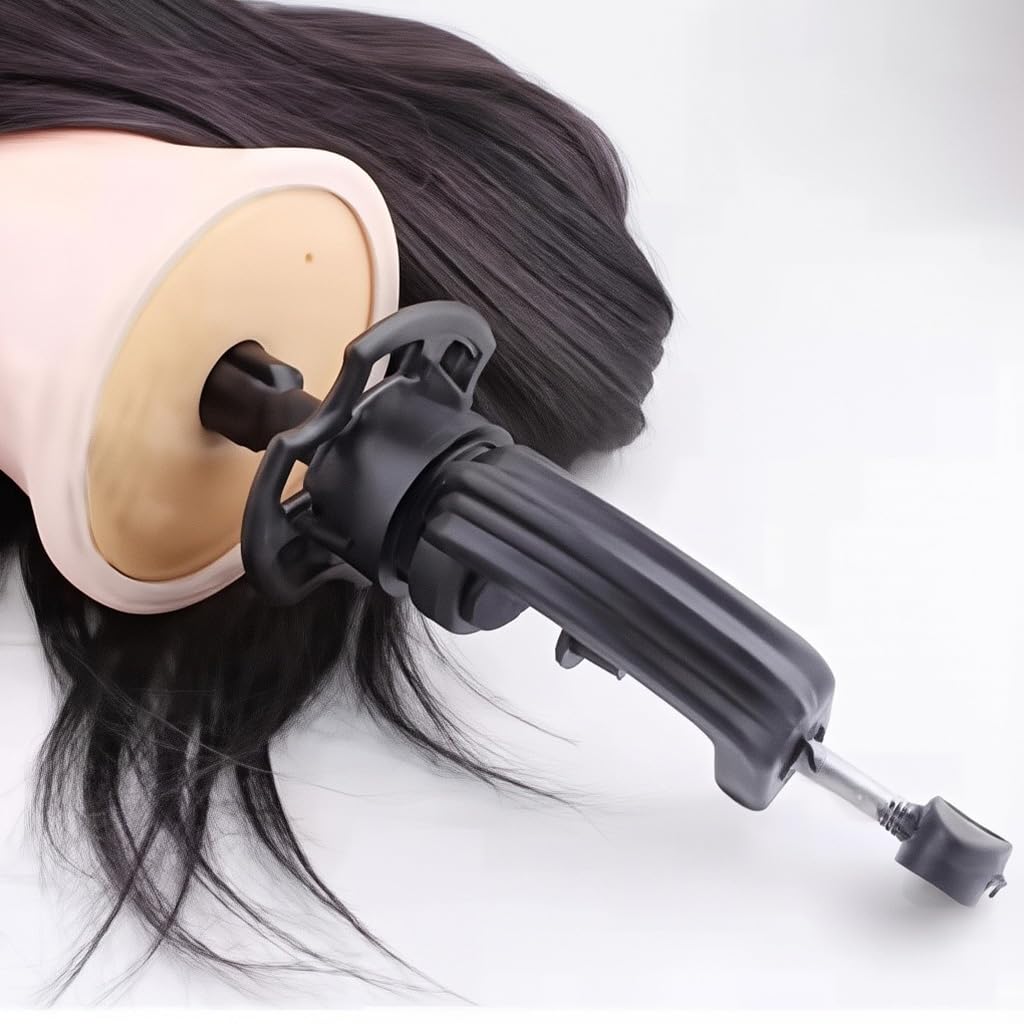 MAYCREATE Wig Mannequin Head Stand for Styling and Display with Adjustable Desk Clamp | Universal Fit for Foam Canvas or Plastic Heads