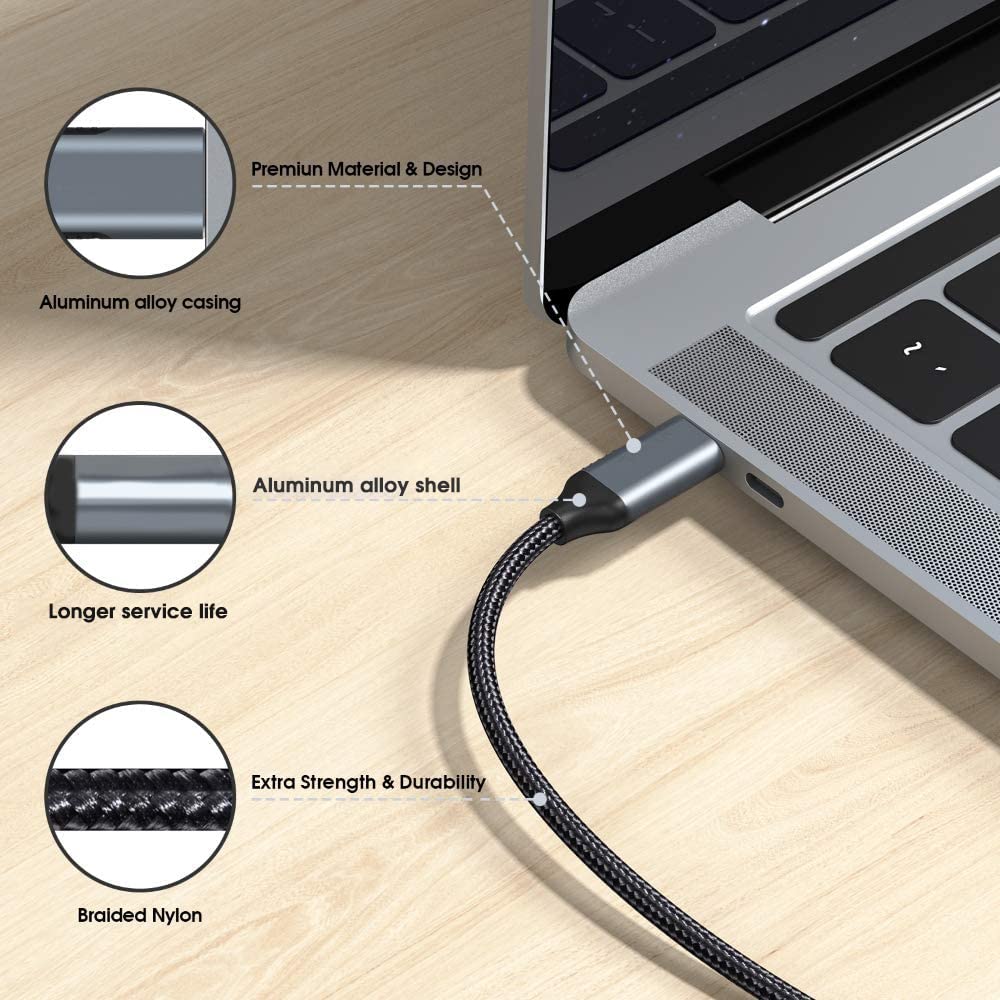 Verilux USB C to HDMI Cable 6 FT, USB C to HDMI Adapter 4K30Hz with USB C PD 60W Charging Port Compatible with MacBook Pro/Air,Samgsun S9/S9+/S8/S8+/S10,LG g5/LG g6/950,Switch,More USB C Devices