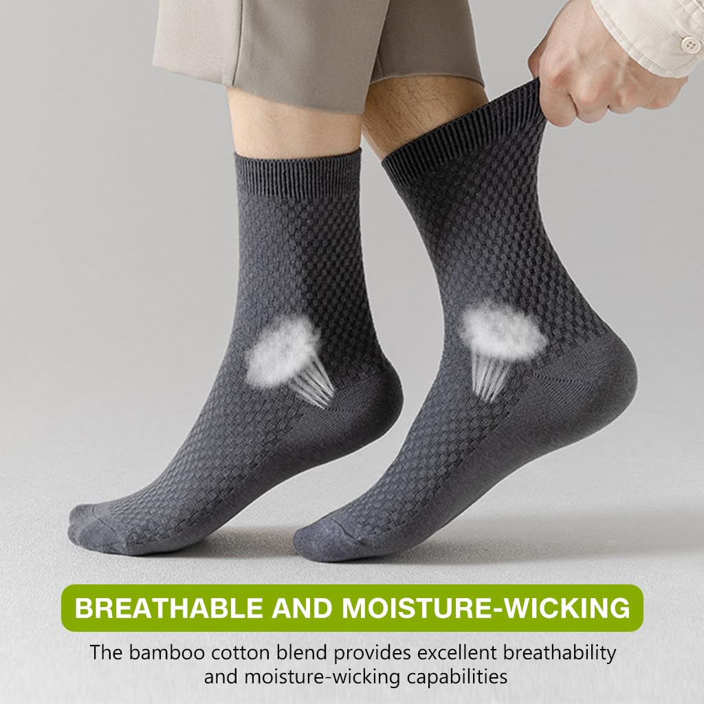 GUSTAVE Bamboo Ankle Socks for Men with Anti Odor Fiber | Pack of 5 Breathable Cotton
