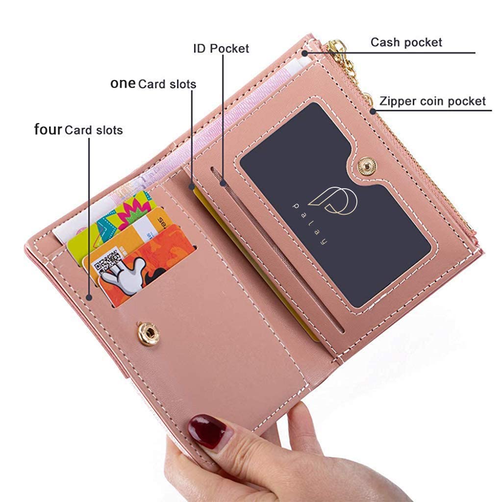 GUSTAVE Small Wallet for Women with Card Slots and Coin Zipper | PU Leather Gift Purse
