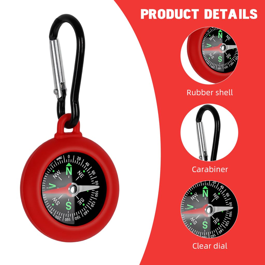 Proberos Outdoor Wristwatch Compass for Hiking and Camping with HD Alloy Dial and Adjustable Silicone Band