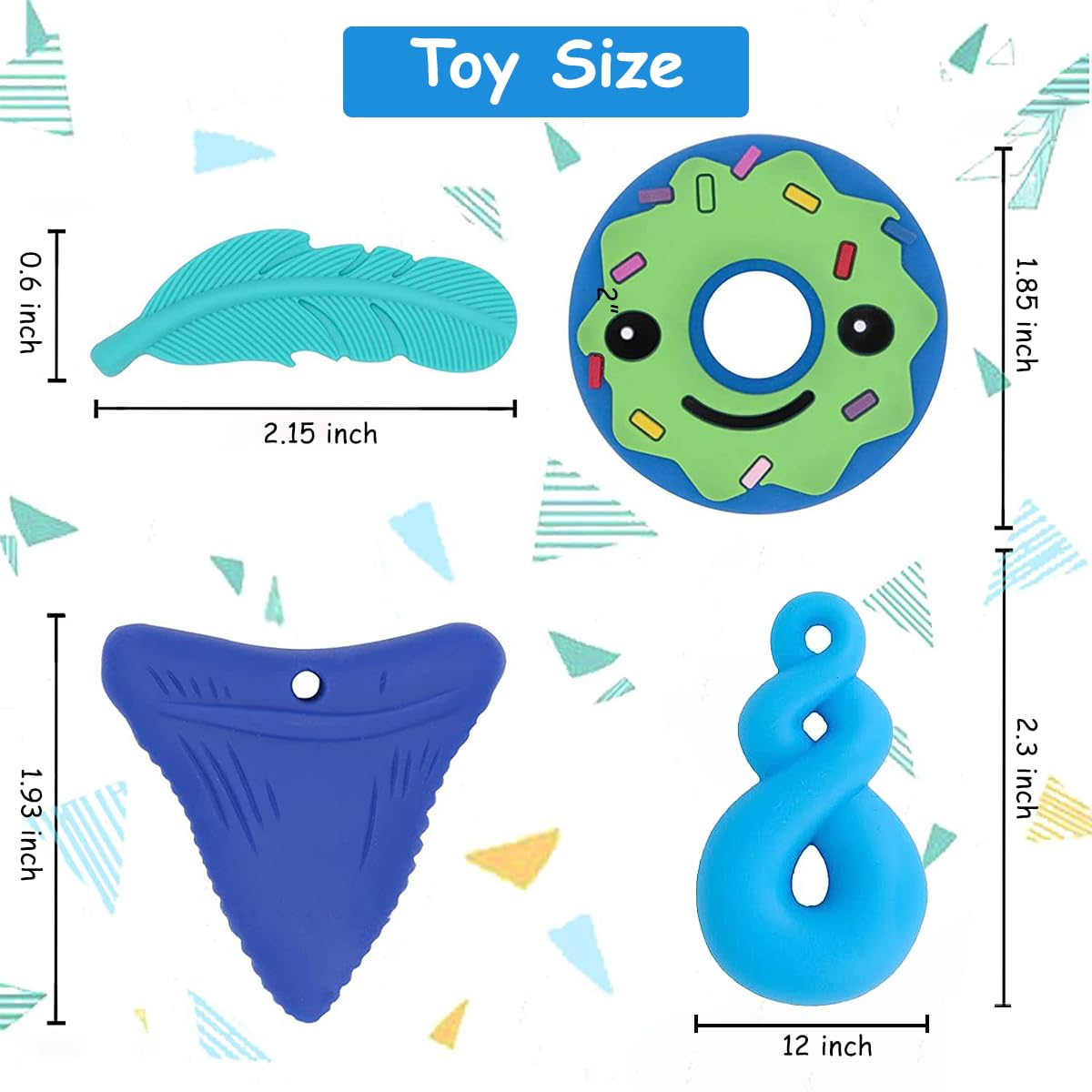 SNOWIE SOFT Chew Toys for Sensory Kids with 4 Cartoon Shapes and BPA‑Free Silicone | Soothing for Autism ADHD and Teething