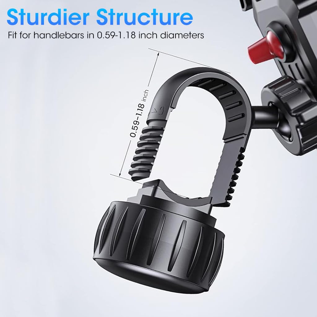 STHIRA Mobile Holder for Bikes with 360° Rotatable Anti Shake Design and Quick Installation | Fits Smartphones 4.7 to 7.2 in