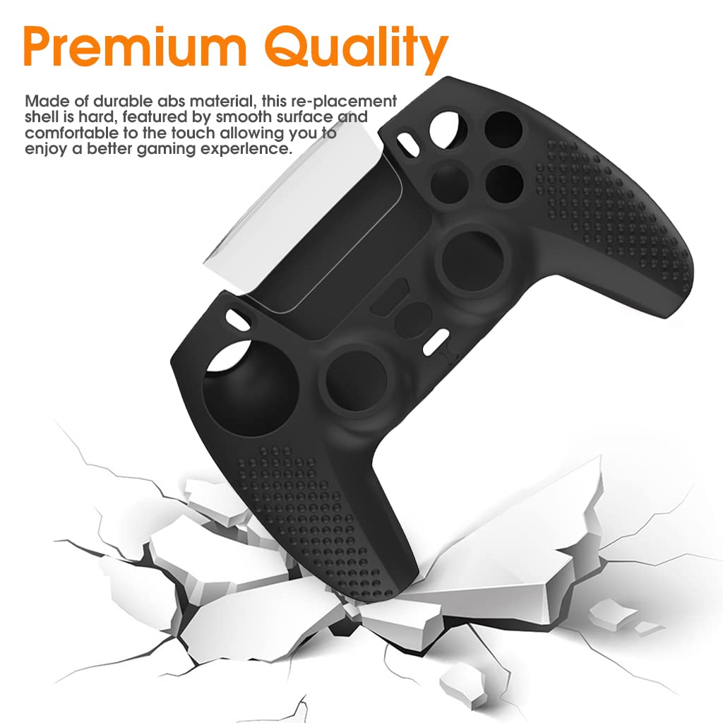 PS5 Controller Cover Case for PlayStation 5 with 10-in-1 Set and Non-Slip Silicone Grip | Includes Thumb Grips