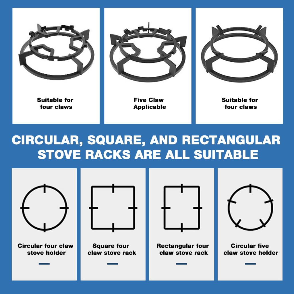 Supvox Cast Iron Wok Ring for Gas Stove with Ventilated Design and Stable Support | Easy to Clean