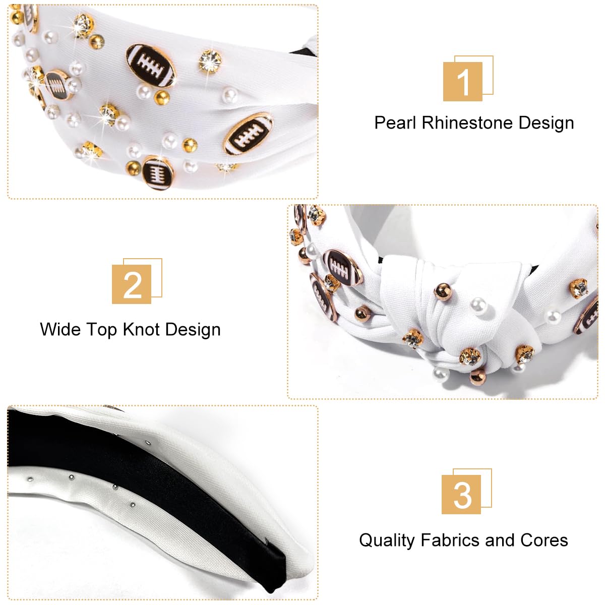 PALAY® Chic Headband for Women Embellished Baroque Rhinestone Headband Wide Headband Elegant Hair Accessories Headpiece Fashion Women Headband