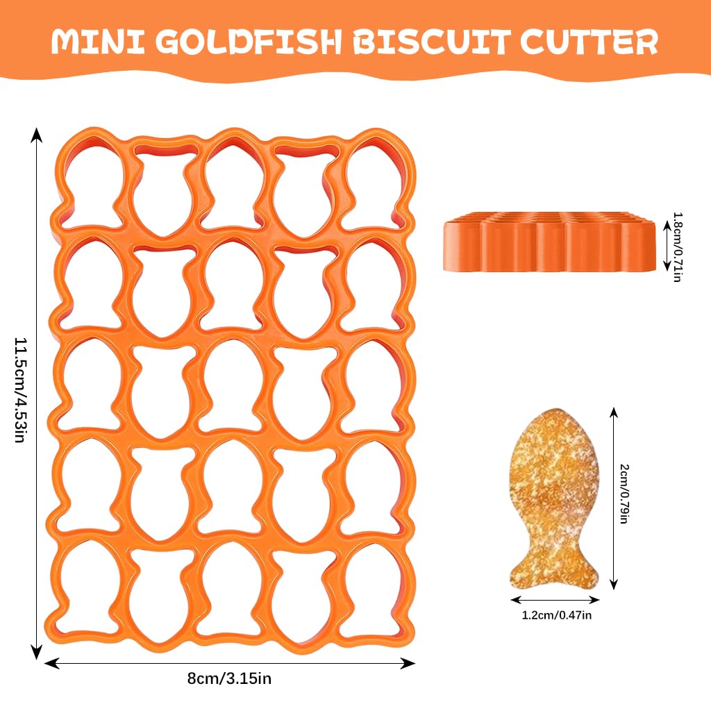 HASTHIP® Fish Biscuit Cutter Mold Cookie Cutter 25 Cavities Creative Fish Shaped Biscuit Molds Kitchen Cookie Cutter Biscuits Cutter Mold