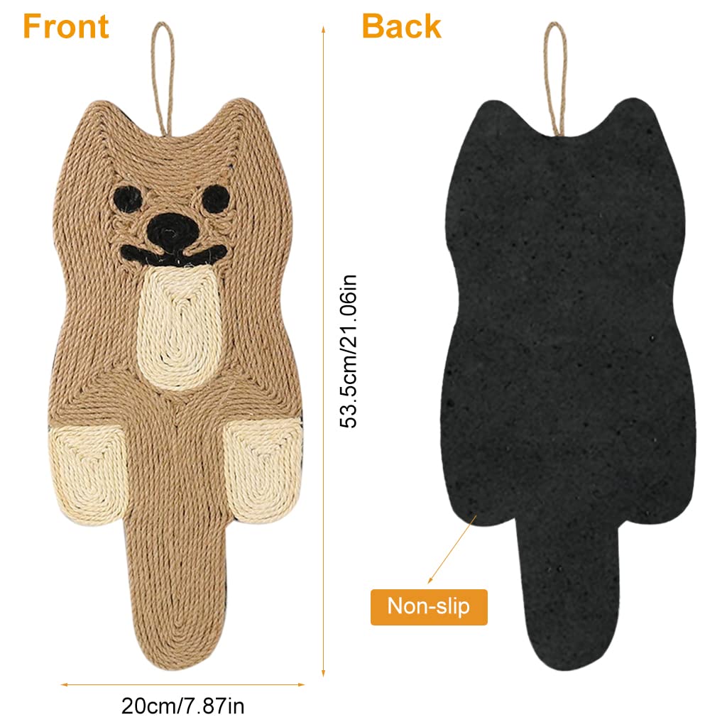 Qpets Cat Scratching Bed for Furniture Protection with Anti Slip EVA Bottom and Natural Sisal