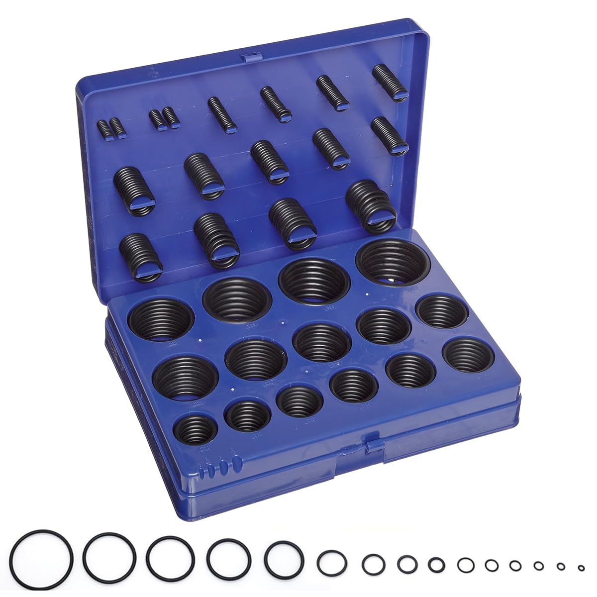 Serplex® 382Pcs Rubber O Rings with Storage Case Assorted 15Pcs Sizes Metric Rubber Rings  Replacement O Rings for Automotive Plumbing Faucet Repair