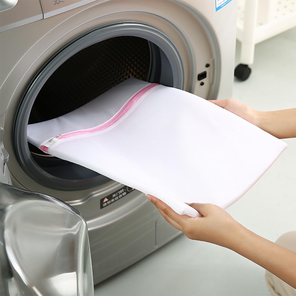 HASTHIP Mesh Laundry Bags for Washing Machine with Zipper Closure 5pcs 23x30–60x60cm