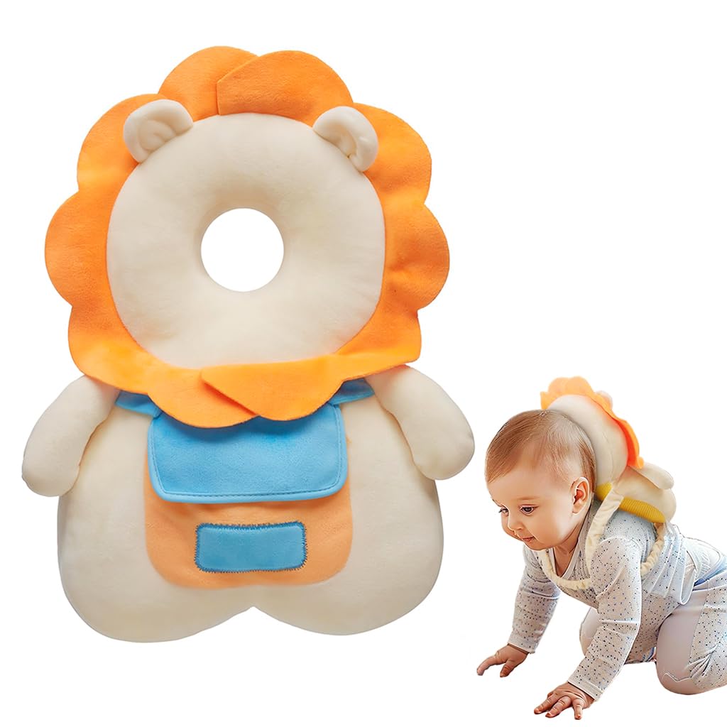 ZIBUYU Baby Head Protector for First Walking with Built in Squeeze Toy and Soft Cotton 20x30cm