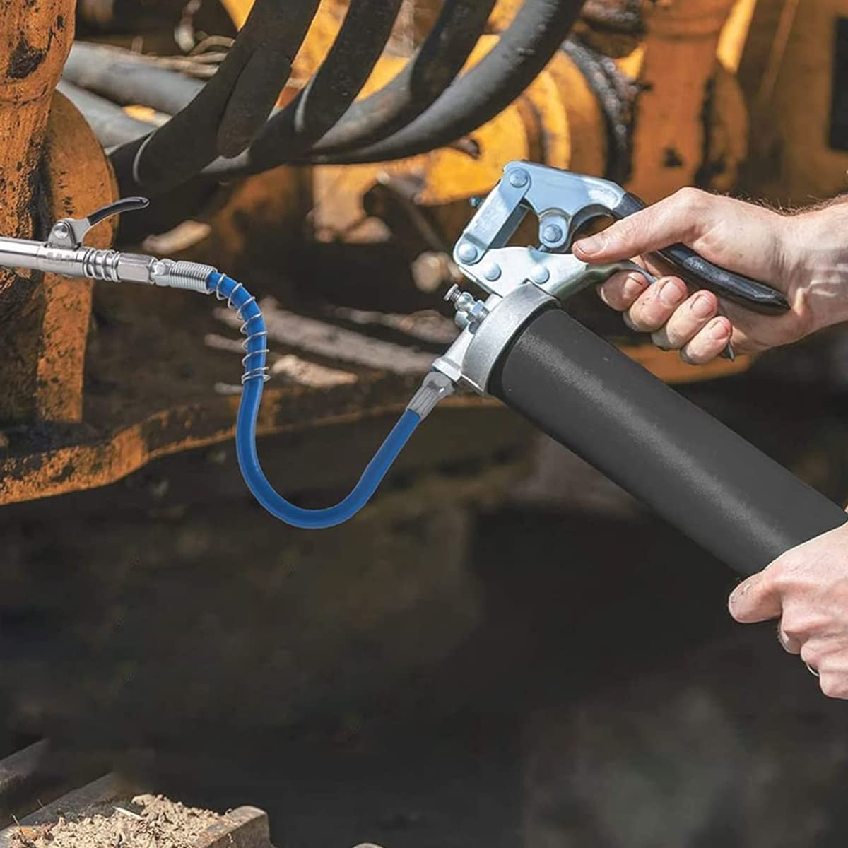 Grease Gun Coupler for 1/8 in NPT Fittings with 6 Jaw Lock and 10000 PSI Quick Release | Alloy Steel