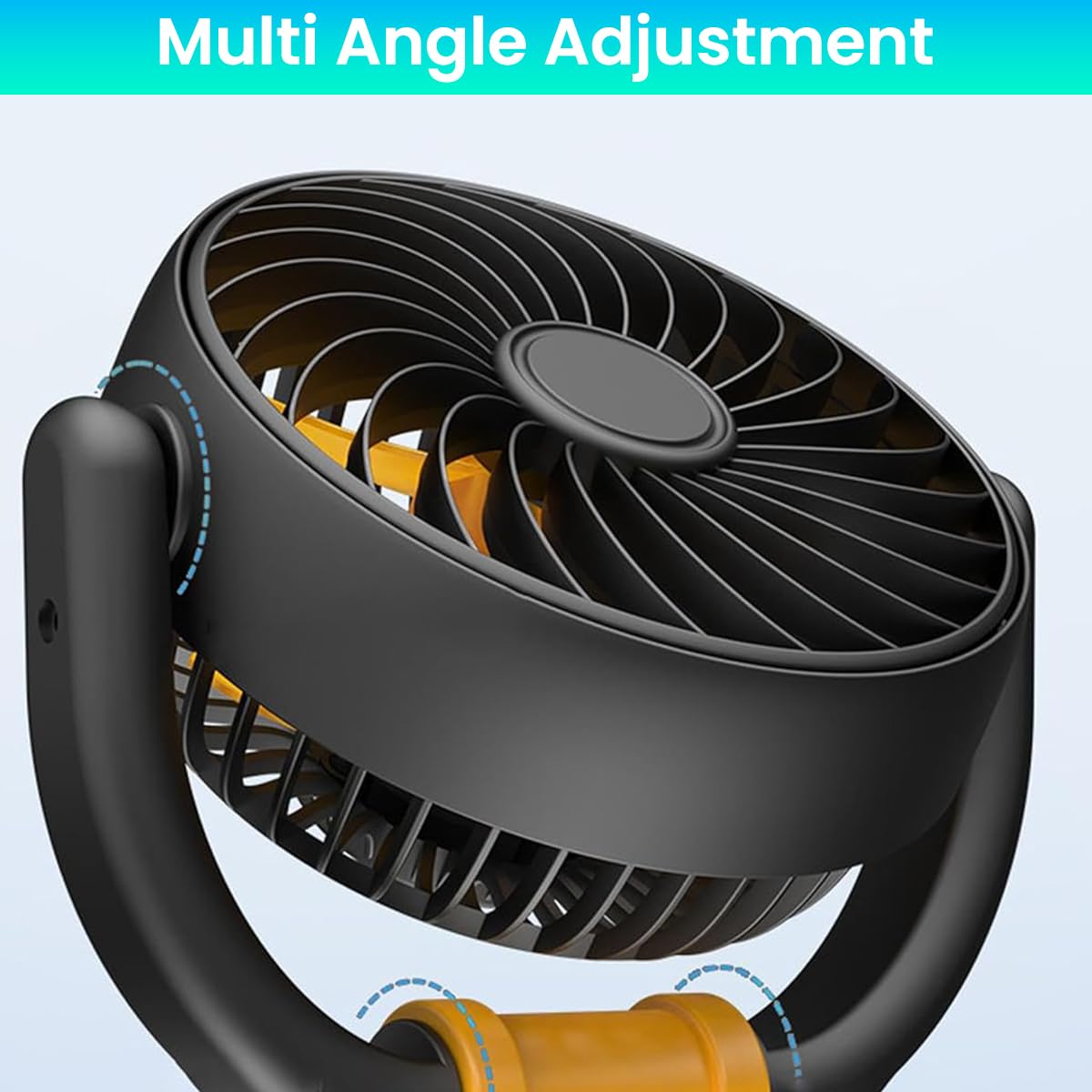 STHIRA 12V Electric Car Cooling Fan for Vehicles with 360° Rotatable Triple Heads | 2 Speed Air Circulator