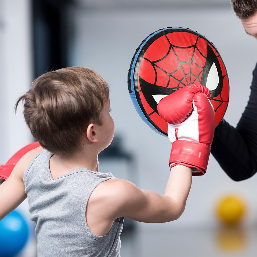 Proberos Kicking Pad for Martial Arts Training with Dual Hand Straps and PU Surface | 11.58 in Round Pad for Kids and Teens