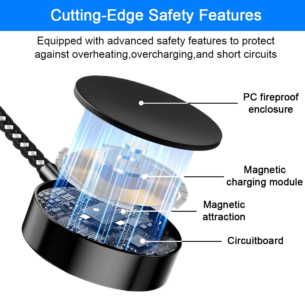 ZORBES USB C A Charger for Samsung Galaxy Watch with 3.9FT Nylon Cable | Type C Wireless Charging