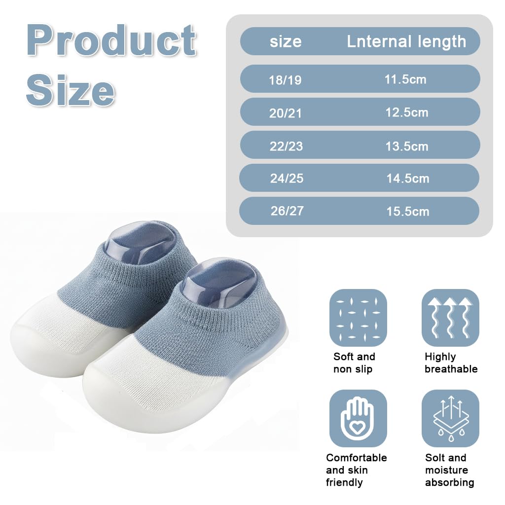 Zibuyu Kids Breathable Walker Shoes with Reinforced Toe Protection and Non Slip Sole | Machine Washable Lightweight Sneakers for Toddlers