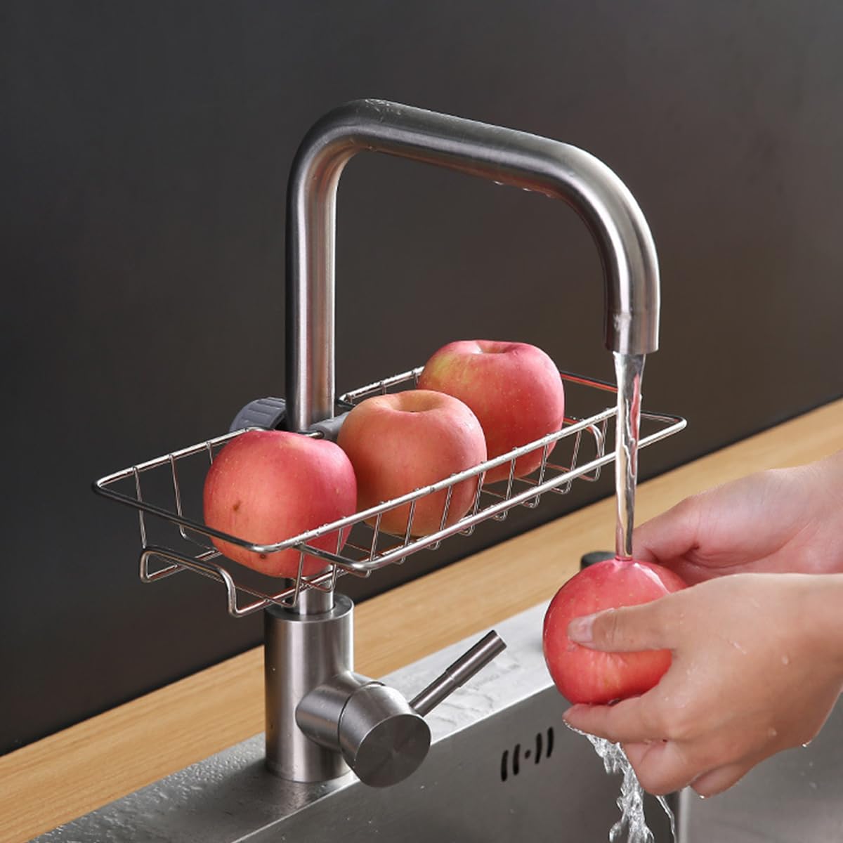 Supvox Kitchen Sponge Holder for Sink with Smart Drainage Feature and 6x8cm Size | Durable Plastic