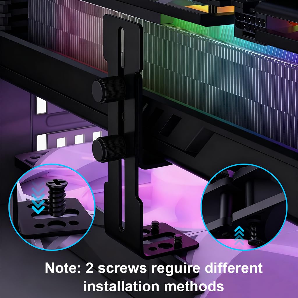ZORBES GPU Support Bracket for Graphics Card Sag Prevention with 6–96mm Adjustable Metal Stand