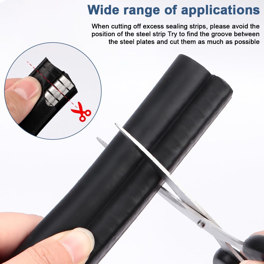 STHIRA Automotive Door Weather Stripping for Cars with Side Bulb 20 ft Rubber Seal | Soundproof and Weatherproof Trim