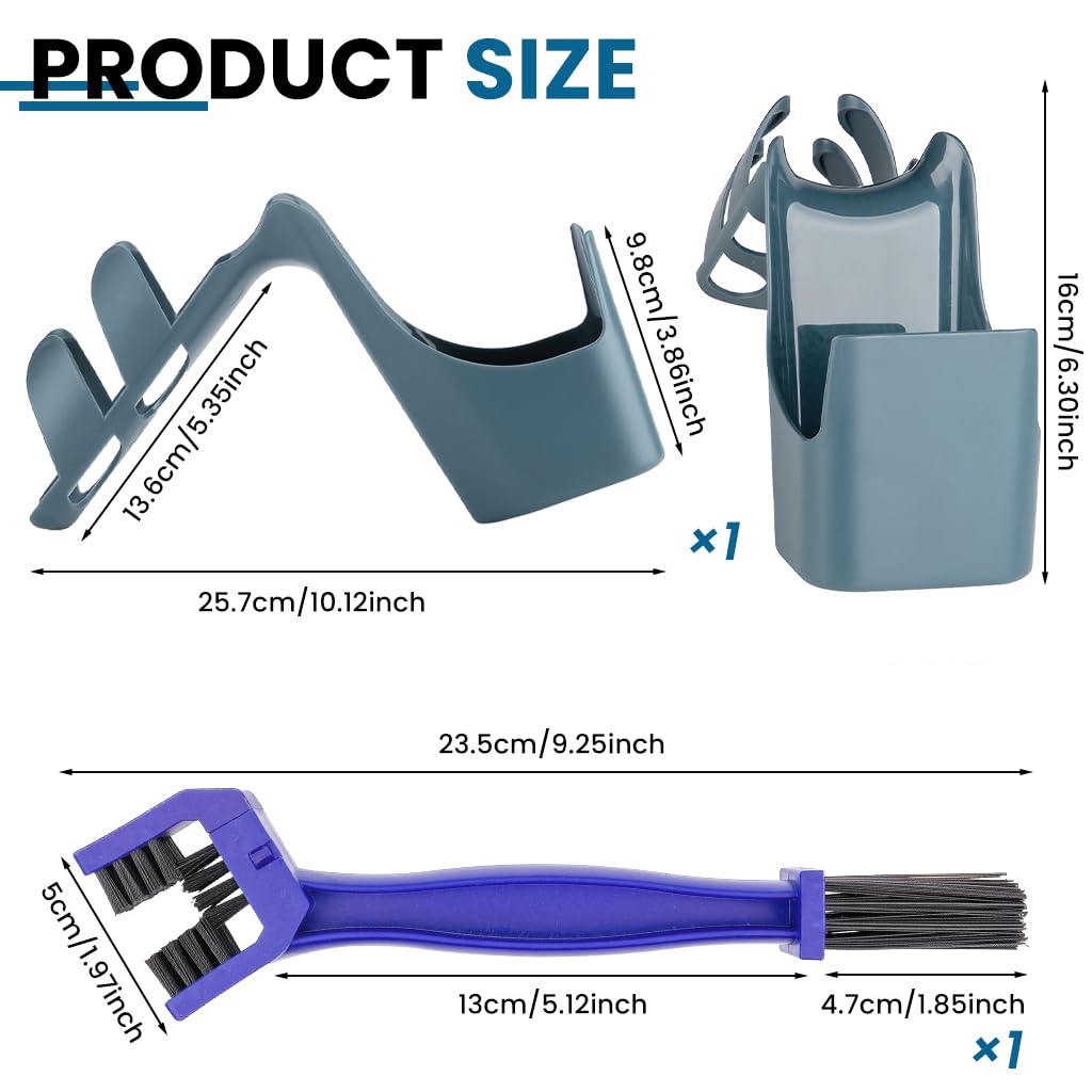 STHIRA Bike Chain Cleaning Brush with Dual and 4 Side Heads featuring Nylon Bristles | Reusable Tool for Bicycles and Motorcycles