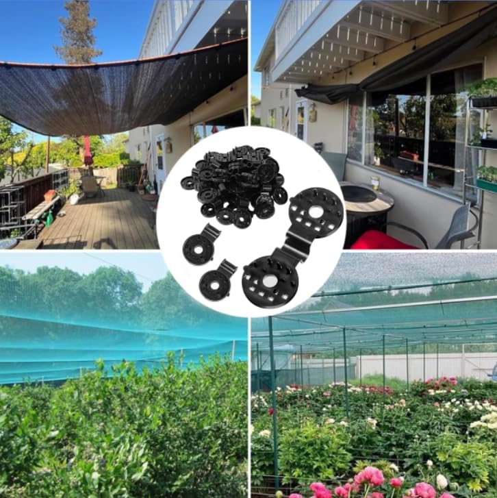 ZIBUYU Plastic Clips for Shade Cloth with Secure Snap Grip 50Pcs | Greenhouse and Garden Use