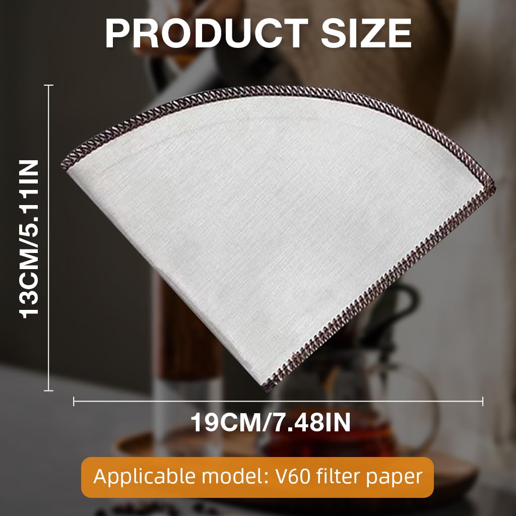 Supvox Stainless Steel Coffee Filter for Pour Over with Fine Mesh | 3–4 Cup Reusable Design