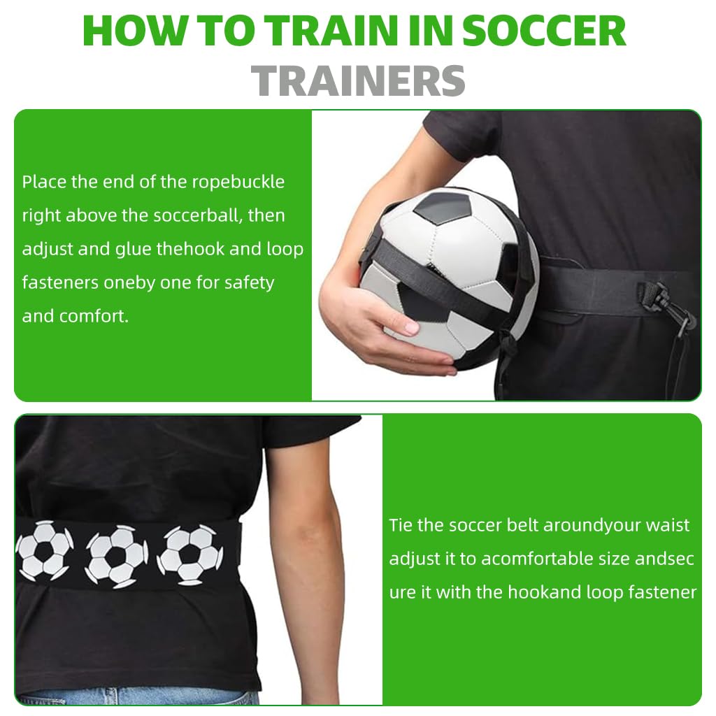 Proberos Soccer Dribbling Trainer for Solo Practice featuring Elastic Cord Waist Belt | Adjustable for Teens and Beginners