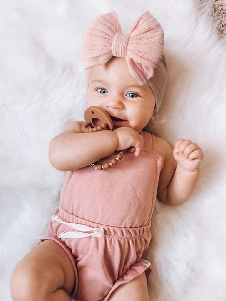 SNOWIE SOFT® 6Pcs Hair Bands for Baby Girls 0-24 Months