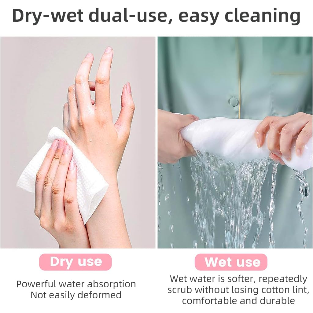 HASTHIP Compressed Towels 14 Pack for Travel and Camping with 11x9.5 in Expansion | 100% Cotton Biodegradable