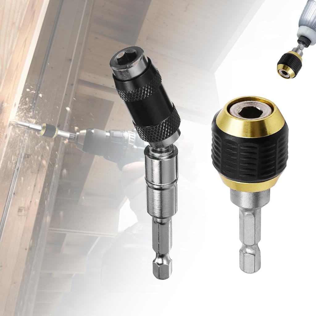 Serplex Flexible Drill Bit Extension Set 4PCS with 60mm 1/4 inch Hex Shank | Quick Release Adapter