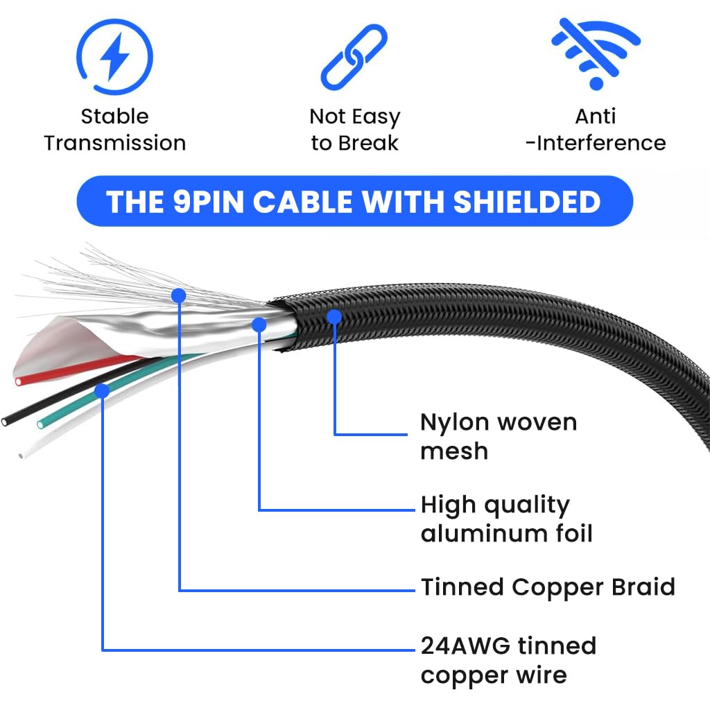 ZORBES USB Internal Header Extension Cable for Motherboard Ports 15cm | No Tangle Nylon Braided Cord