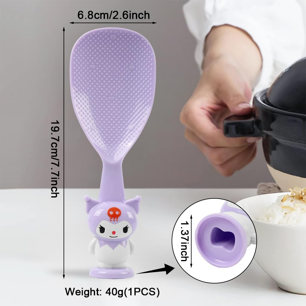 Supvox Rice Paddle for Easy Serving with Suction Cup Base and Non Stick Food Grade Design