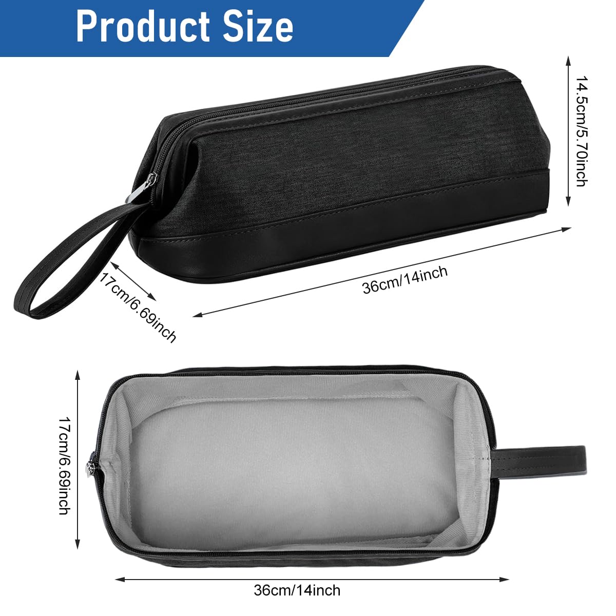 MAYCREATE Hair Tools Travel Bag for Dyson and Shark Flexstyle featuring 40x19x16cm Capacity | Waterproof Black Organizer