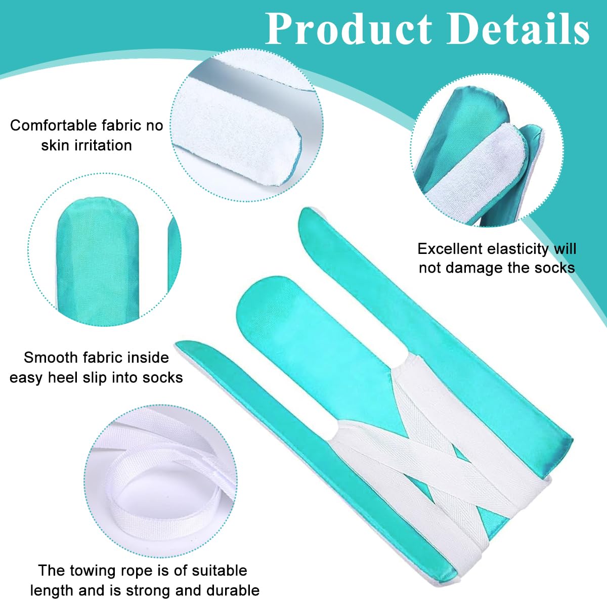 HANNEA Sock Aid for Seniors and Pregnant Users featuring Shovel Shaped Head and Long Handles