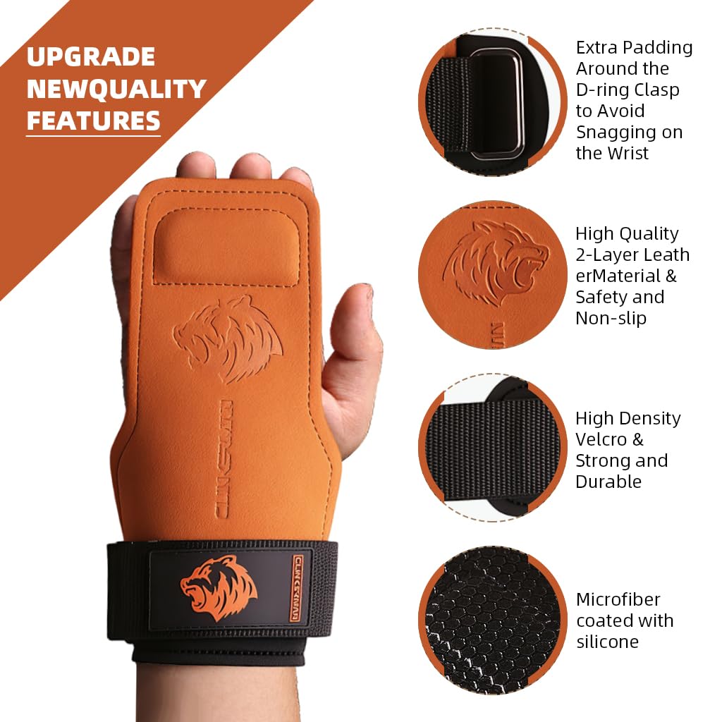 PROBEROS Wrist Strap for Weightlifting with 3.14 in Width and Ergonomic Padded Support | Brown