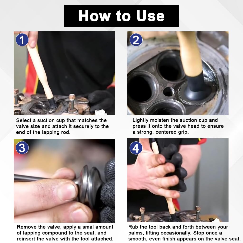 STHIRA Double Ended Grip Valve Grinding Lapping Tool for Automotive Engine Repair