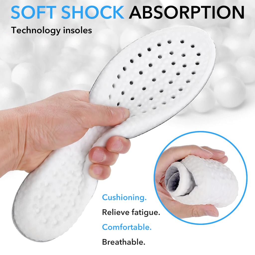 ZIBUYU Insole for Shoes Men with Ergonomic EVA Cushion Support | 2 Pairs Size UK 8-11