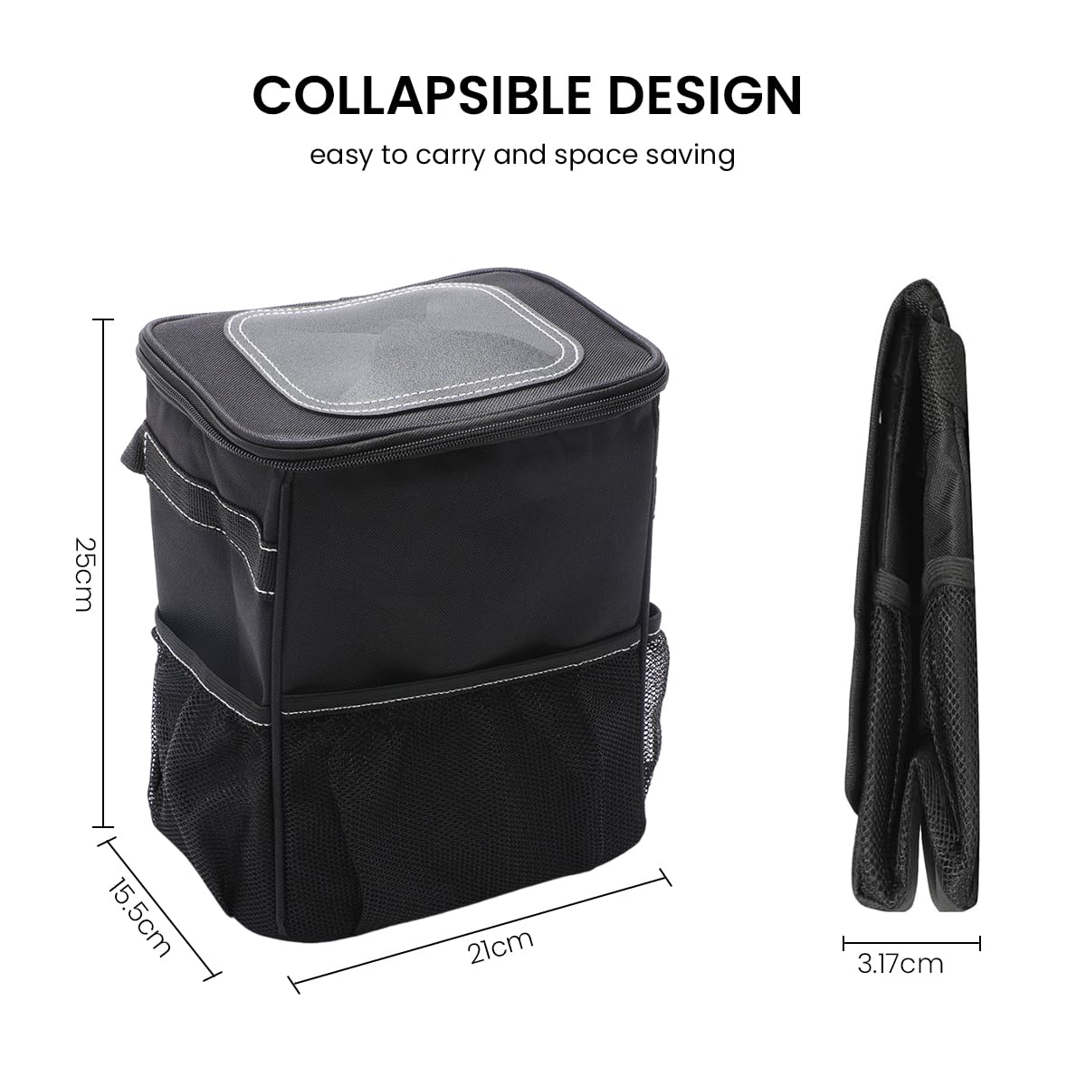 STHIRA® Automobiles Car Dustbin| Car Organizers And Storage | Waterproof Garbage Can With Lid And Storage Pockets